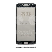 PELÍCULA DE VIDRO 3D SAMSUNG J4 2018 PRETA