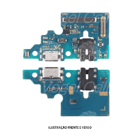 SUB PLACA COM CONECTOR DE CARGA SAMSUNG A51 (TURBO)