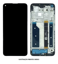TELA DISPLAY LG K61 / Q630 PRETO C/ ARO ORIGINAL CH