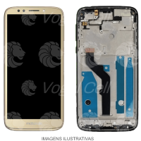 TELA DISPLAY MOTOROLA MOTO G7 PLAY / XT1952 C/ ARO GRAFITE ORIGINAL CH