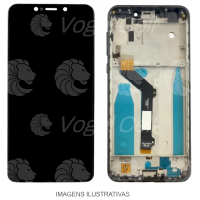 TELA DISPLAY MOTOROLA MOTO ONE / XT1941 C/ ARO PRETO ORI CH