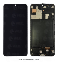 TELA DISPLAY SAMSUNG A30 / A305 - A50 / A505 C/ ARO PRETO ORIGINAL NACIONAL