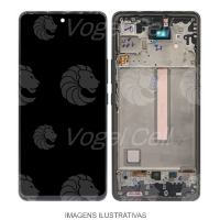 TELA DISPLAY SAMSUNG A53 5G / A536 C/ARO PRATA ORIGINAL RETIRADA