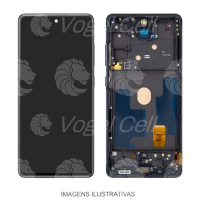 TELA DISPLAY SAMSUNG S20 FE G780  C/ARO AZUL MARINHO ORIGINAL CH
