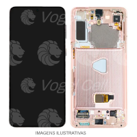 TELA DISPLAY SAMSUNG S21 PLUS G996 C/ ARO ROSE RETIRADA NACIONAL