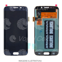 TELA DISPLAY SAMSUNG S6 EDGE G925 AZUL ORIGINAL CH