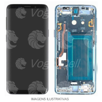 TELA DISPLAY SAMSUNG S9 G960 C/ ARO AZUL RETIRADA NACIONAL.