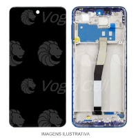 TELA DISPLAY XIAOMI NOTE 9S 9 PRO C/ ARO AZUL CLARO ORIGINAL CH