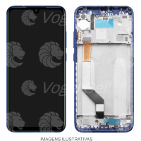 TELA DISPLAY XIAOMI REDMI NOTE 7 C/ ARO AZUL VIVID