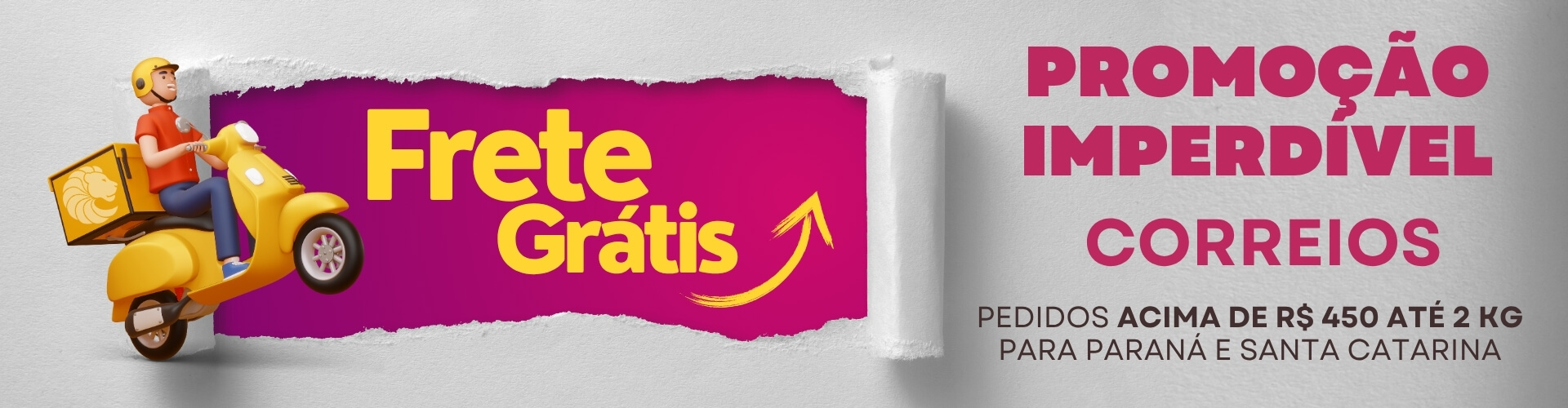 FRETE GRATIS ATÉ 2 KG